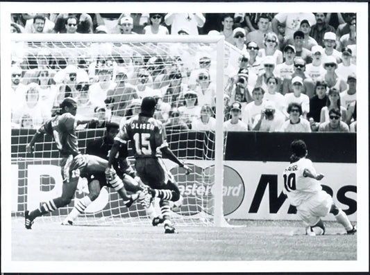 Mondiali 1994 Italia vs Nigeria Baggio Ft 5400 - Stampa 24x18 cm - Farabola Stampa ai sali d'argento