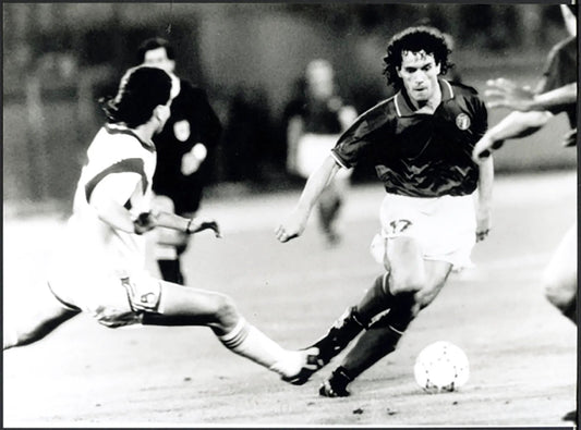 Mondiali Italia 90 Windischmann e Donadoni Ft 5636 - Stampa 24x18 cm - Farabola Stampa ai sali d'argento