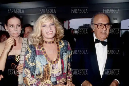 Monica Vitti e Federico Fellini, Festival di Venezia, 1986 - Farabola Immagine digitale
