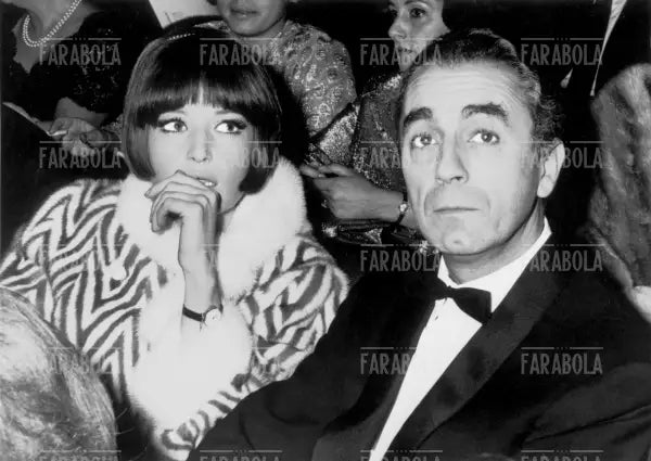 Monica Vitti e Michelangelo Antonioni a teatro, Roma, 1966 - Farabola Immagine digitale