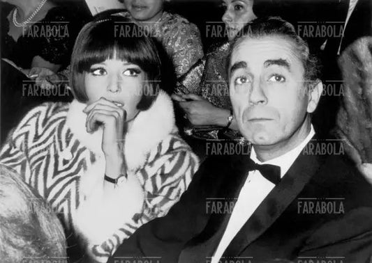 Monica Vitti e Michelangelo Antonioni a teatro, Roma, 1966 - Farabola Immagine digitale