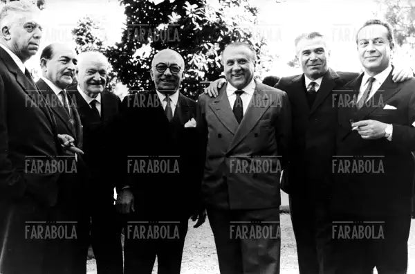 Montale, Quasimodo, Ungaretti, Mondadori, Messina, Tofanelli e Guttuso, anni 60 - Farabola Immagine digitale