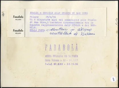 Montuori e Zozimo Italia - Brasile 1956 Ft 3904 - Stampa 18x13 cm - Farabola Stampa ai sali d'argento