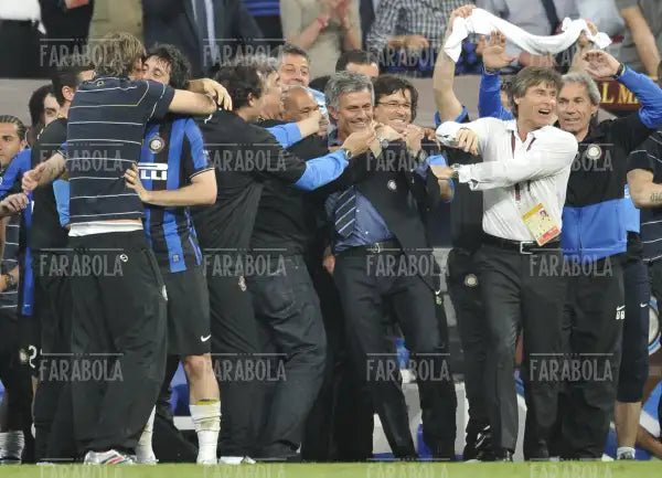 Mourinho, Oriali e Baresi, Bayern Monaco-Inter, 2010 - Farabola Immagine digitale