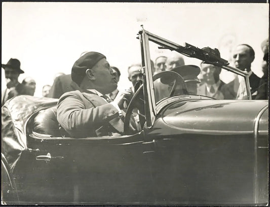 Mussolini all'Auto Raduno a Ostia 1931 Ft 37848 - Stampa 24x18 cm - Farabola Stampa ai sali d'argento