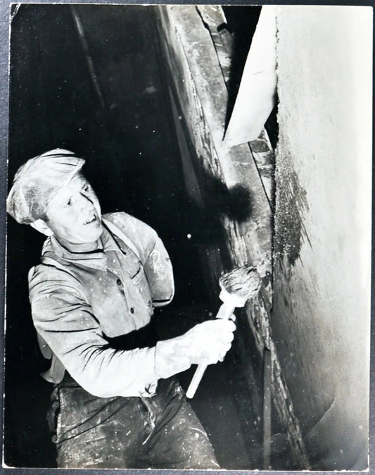 Mutilato di guerra muratore 1956 Ft 2903 - Stampa 21x27 cm - Farabola Stampa ai sali d'argento