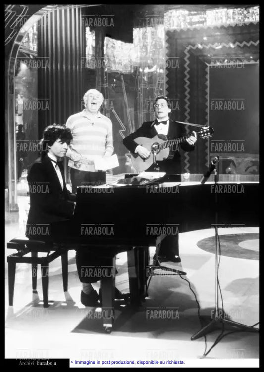 Nando de Luca, Dario Fo ed Enzo Jannacci, Gran Simpatico, 1983 - Farabola Immagine digitale