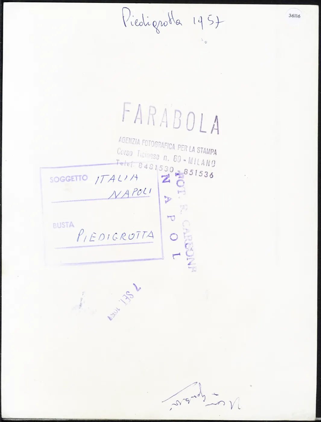 Napoli Festa a Piedigrotta 1957 Ft 36116 - Stampa 24x18 cm - Farabola Stampa ai sali d'argento