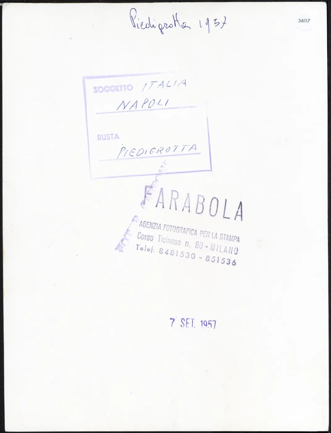 Napoli Festa a Piedigrotta 1957 Ft 36117 - Farabola Stampa ai sali d'argento