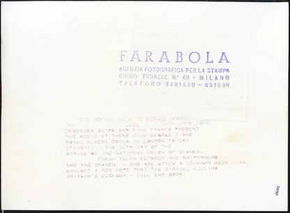 Navi ferme sciopero dei marinai 1966 Ft 36197 - Stampa 21x15 cm - Farabola Stampa ai sali d'argento