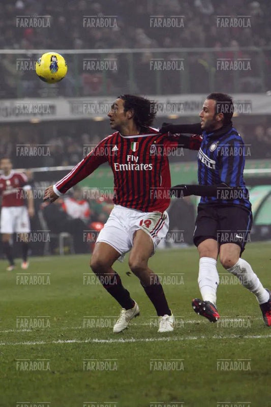 Nesta e Pazzini, Milan vs Inter, 2012 - Farabola Immagine digitale