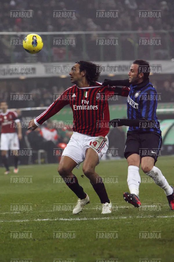Nesta e Pazzini, Milan vs Inter, 2012 - Farabola Immagine digitale