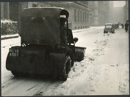 Neve a Milano anni 50 Ft 3404 - Stampa 24x18 cm - Farabola Stampa ai sali d'argento