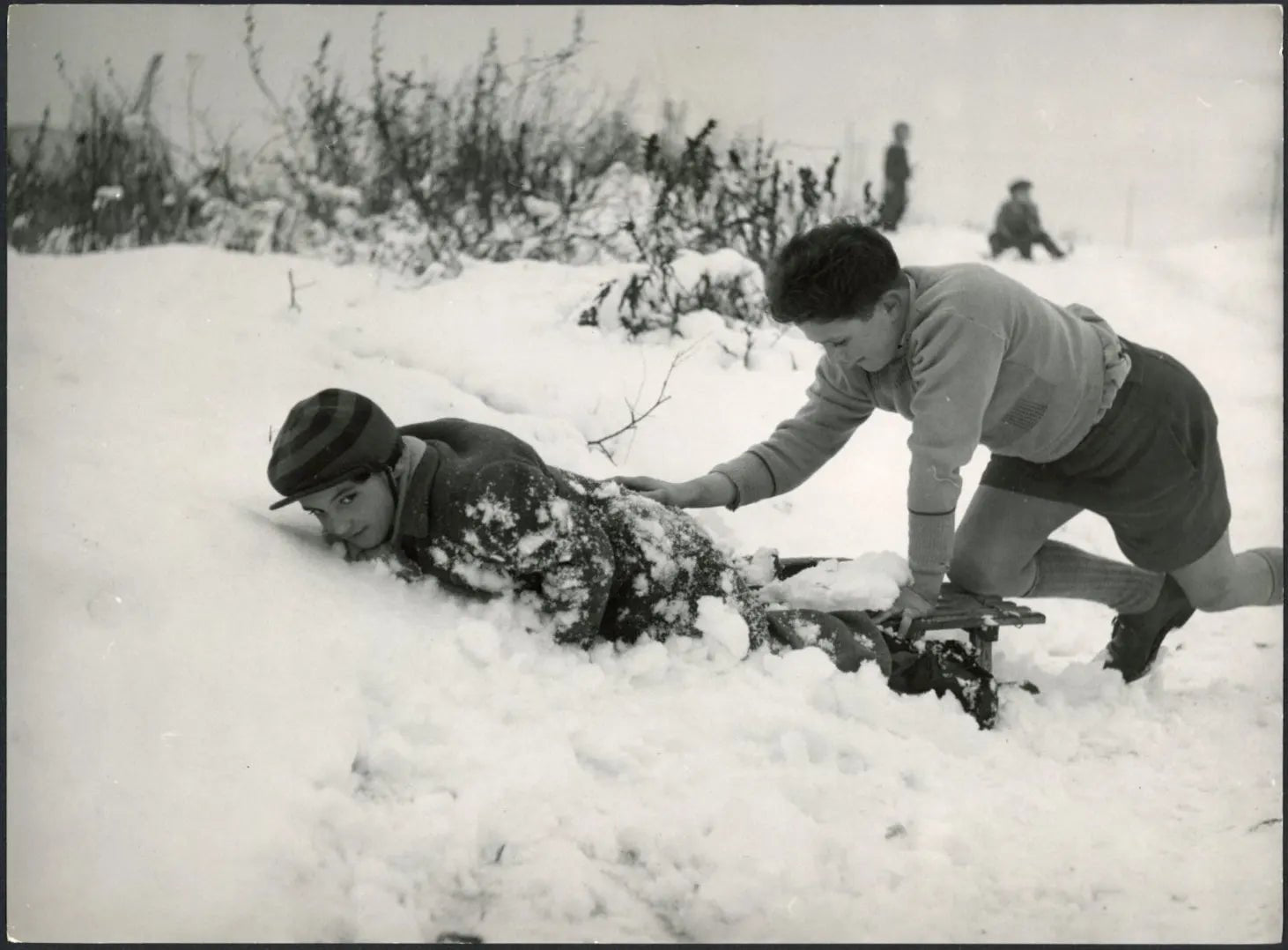 Neve a Milano anni 50 Ft 3406 - Stampa 24x18 cm - Farabola Stampa ai sali d'argento