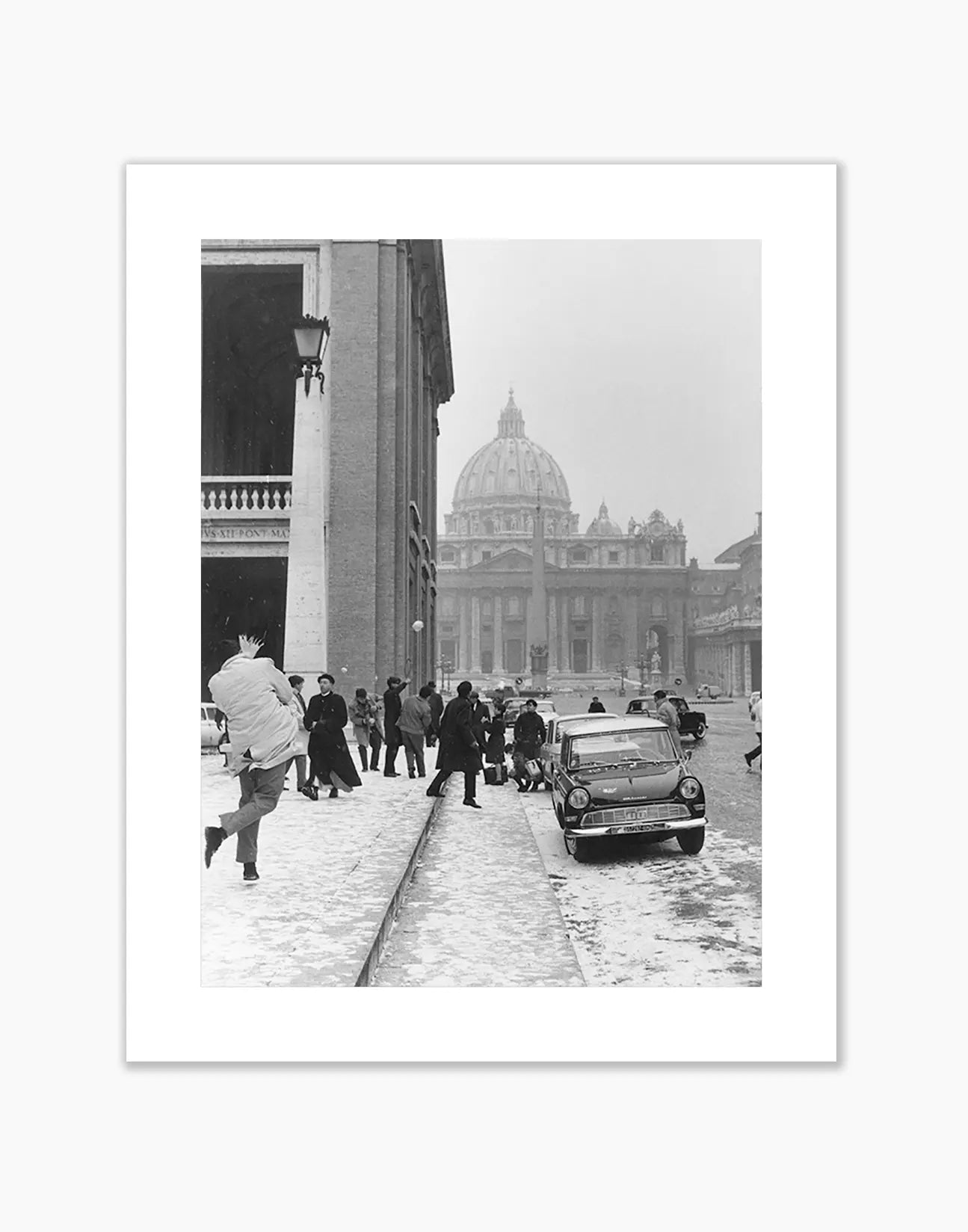 Neve a San Pietro, Roma 1963 - Farabola Fotografia