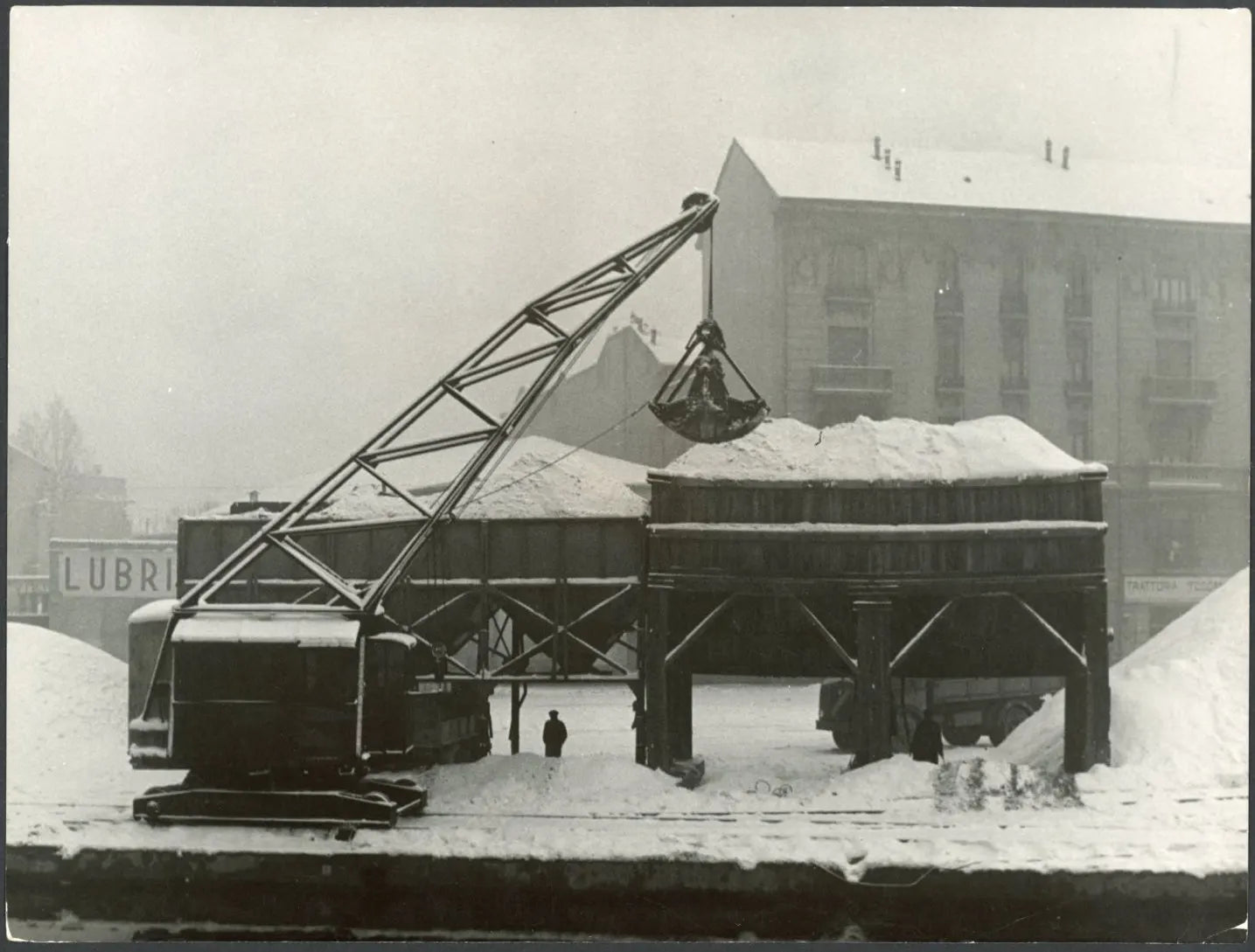 Neve sui Navigli a Milano anni 50 Ft 3408 - Stampa 24x18 cm - Farabola Stampa ai sali d'argento