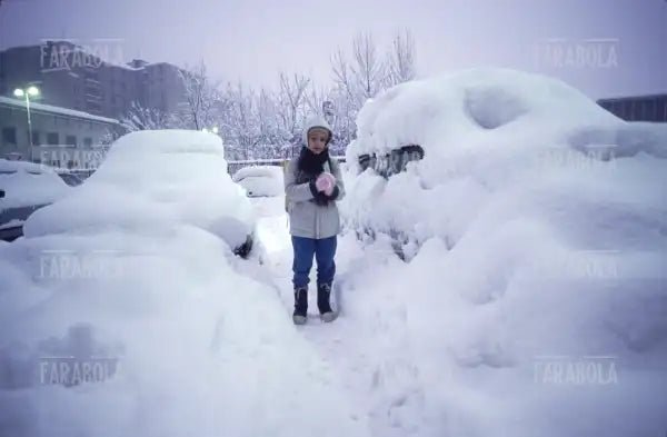 Nevicata a Milano, 1985 - Farabola Immagine digitale