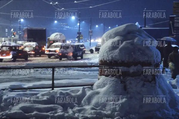Nevicata a Milano, 1985 - Farabola Immagine digitale
