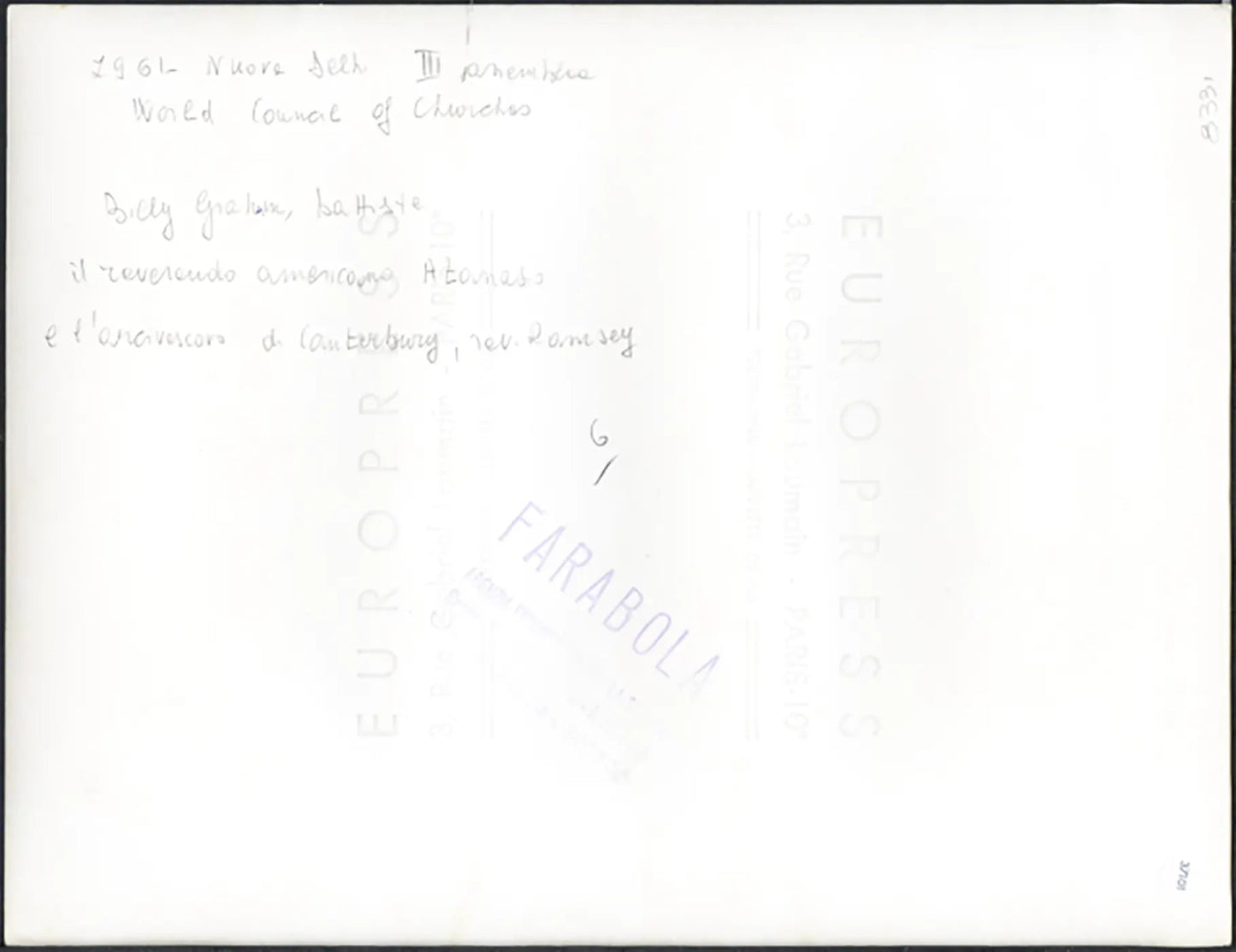Nicodemo Patriarca Urss 1961 Ft 37101 - Stampa 21x27 cm - Farabola Stampa ai sali d'argento