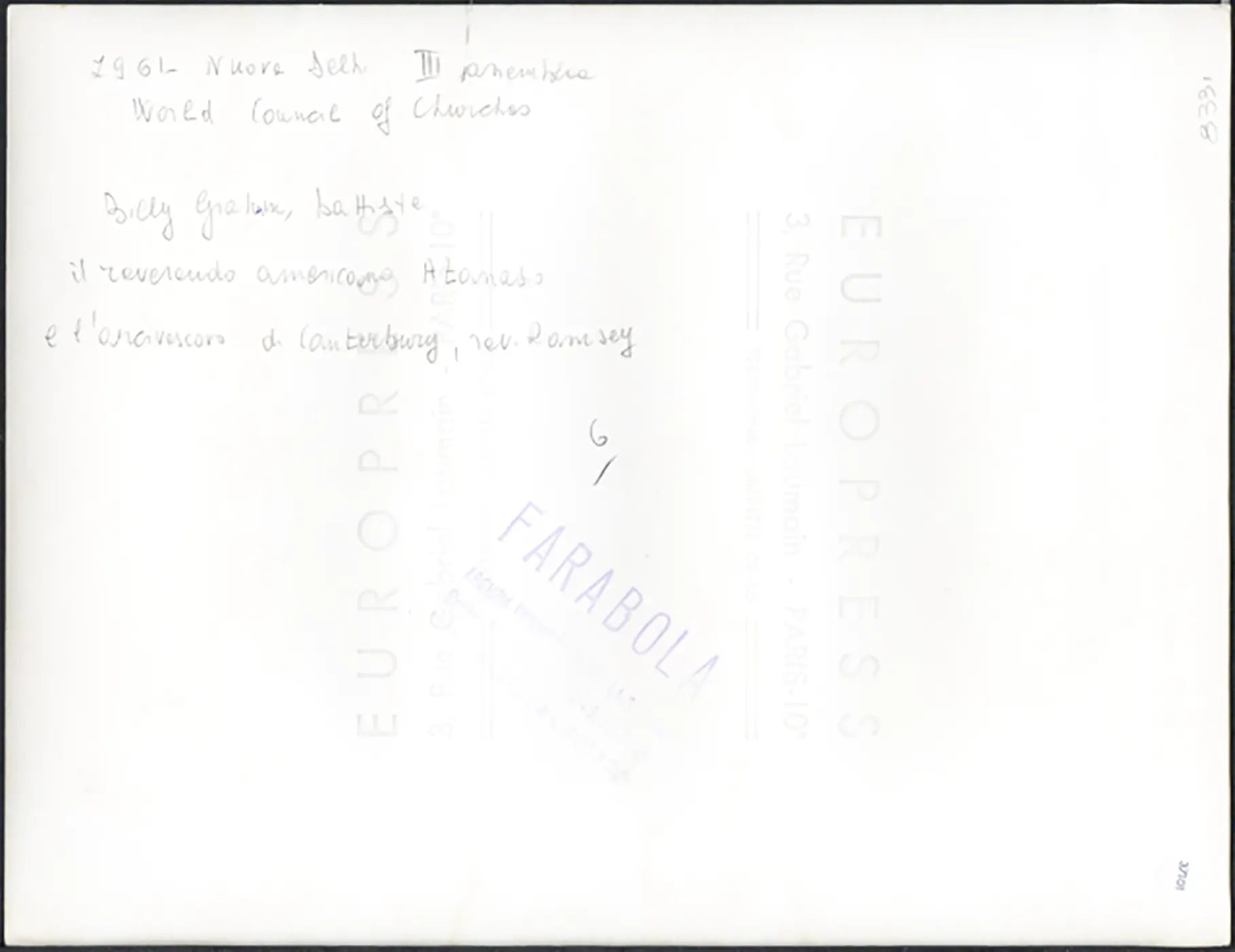 Nicodemo Patriarca Urss 1961 Ft 37101 - Stampa 21x27 cm - Farabola Stampa ai sali d'argento