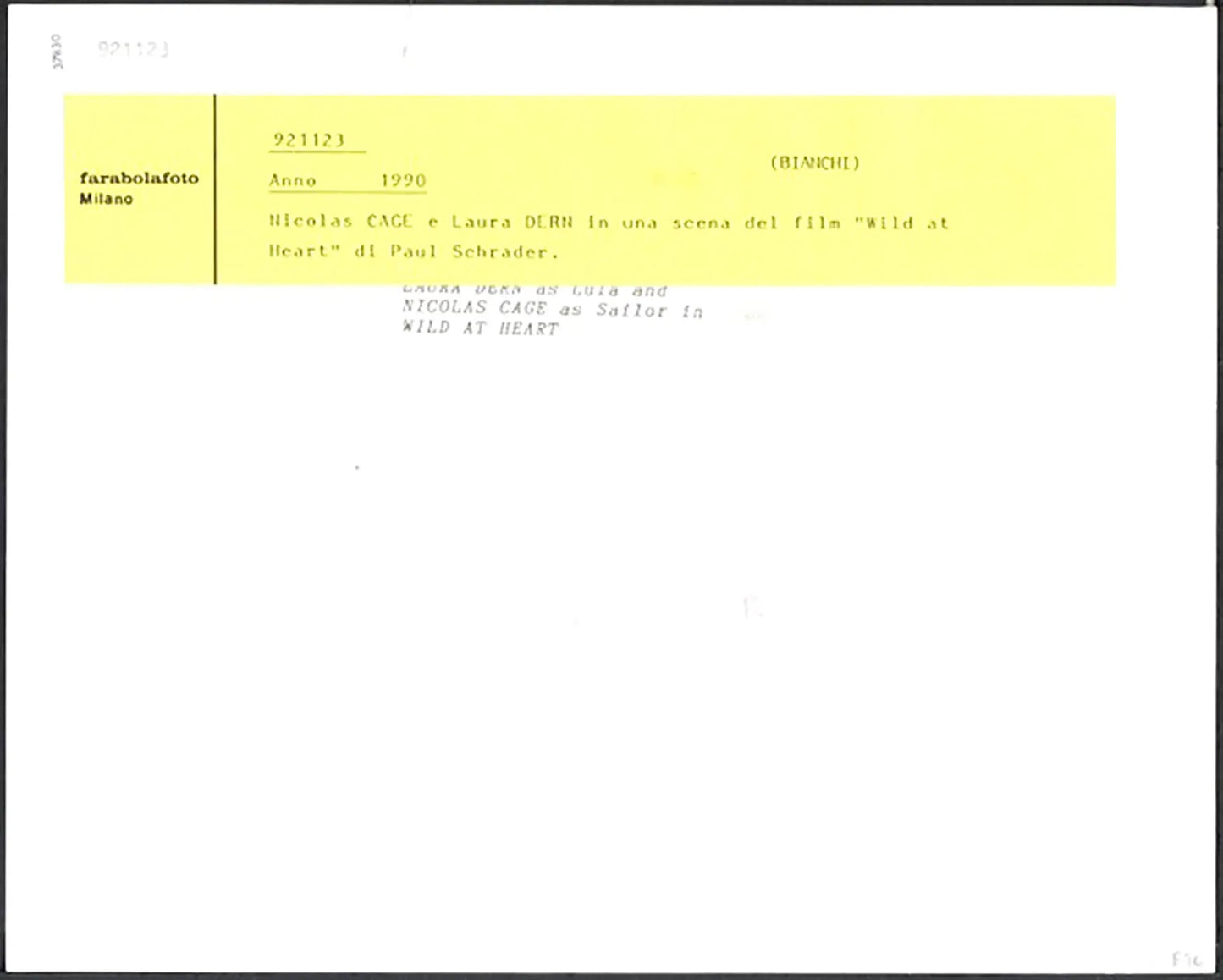 Nicolas Cage e Laura Dern film Cuore Selvaggio Ft 37830 - Stampa 24x18 cm - Farabola Stampa ai sali d'argento