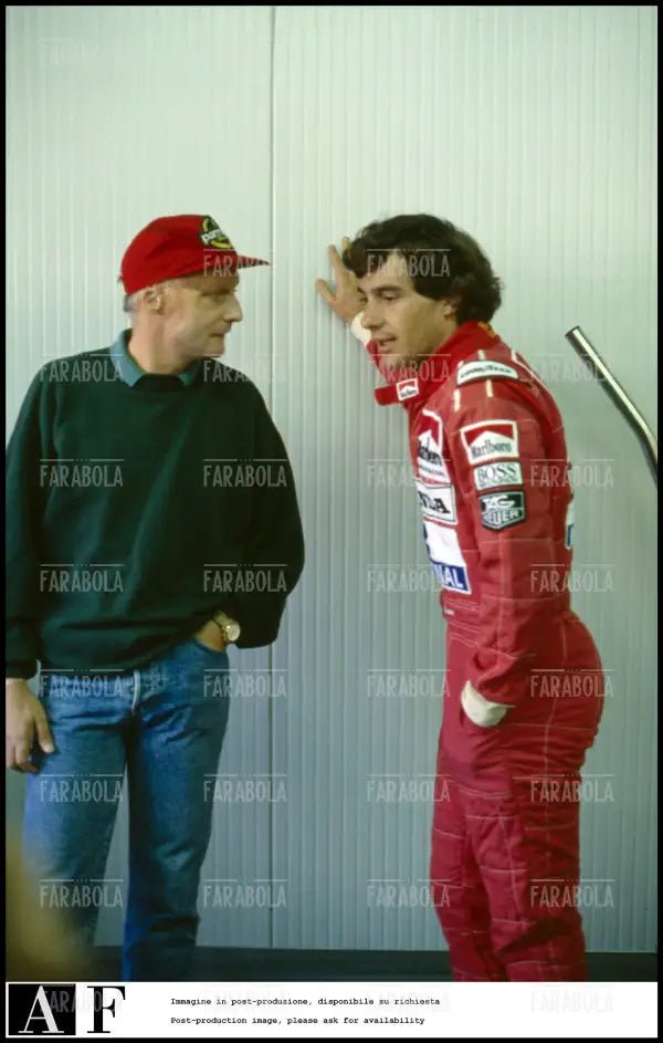 Niki Lauda e Ayrton Senna, 1990 - Farabola Immagine digitale
