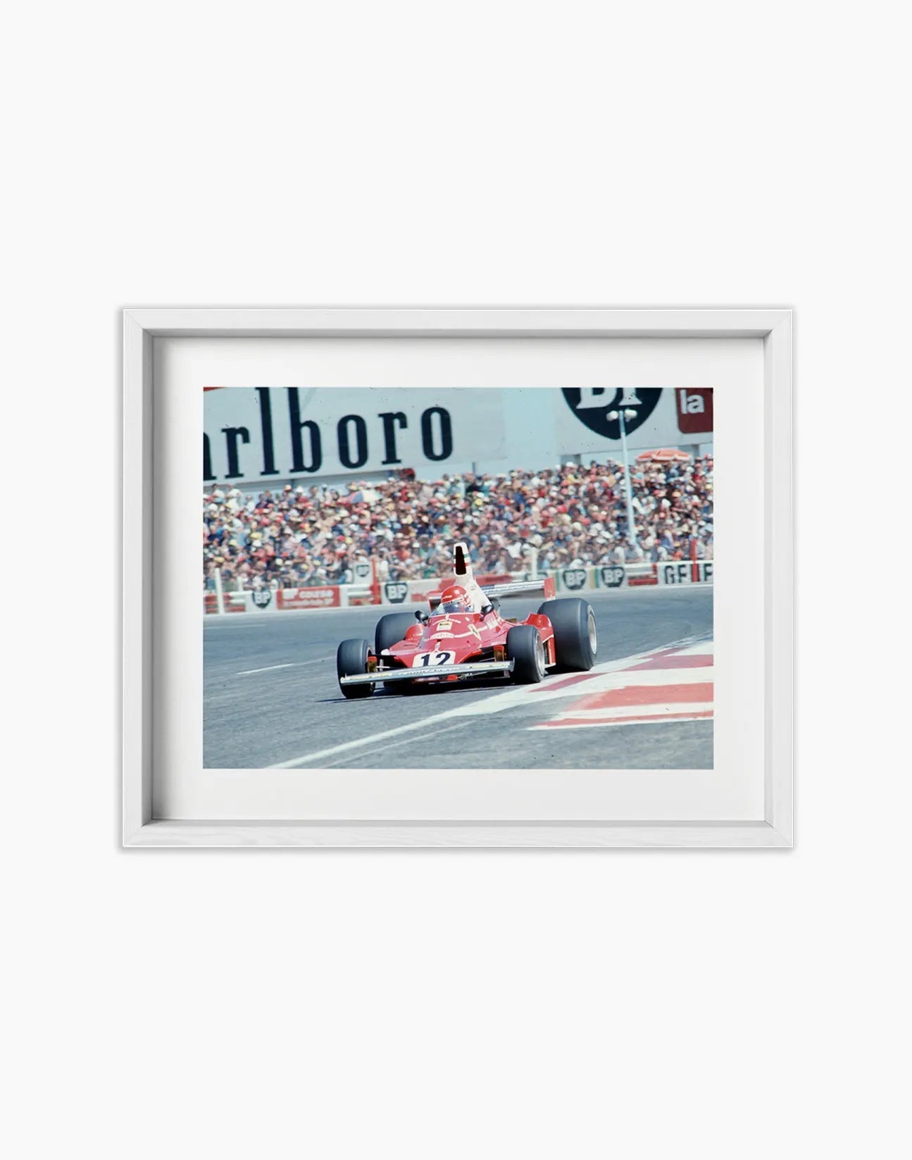 Niki Lauda su Ferrari, Formula Uno 1975 - Farabola Fotografia