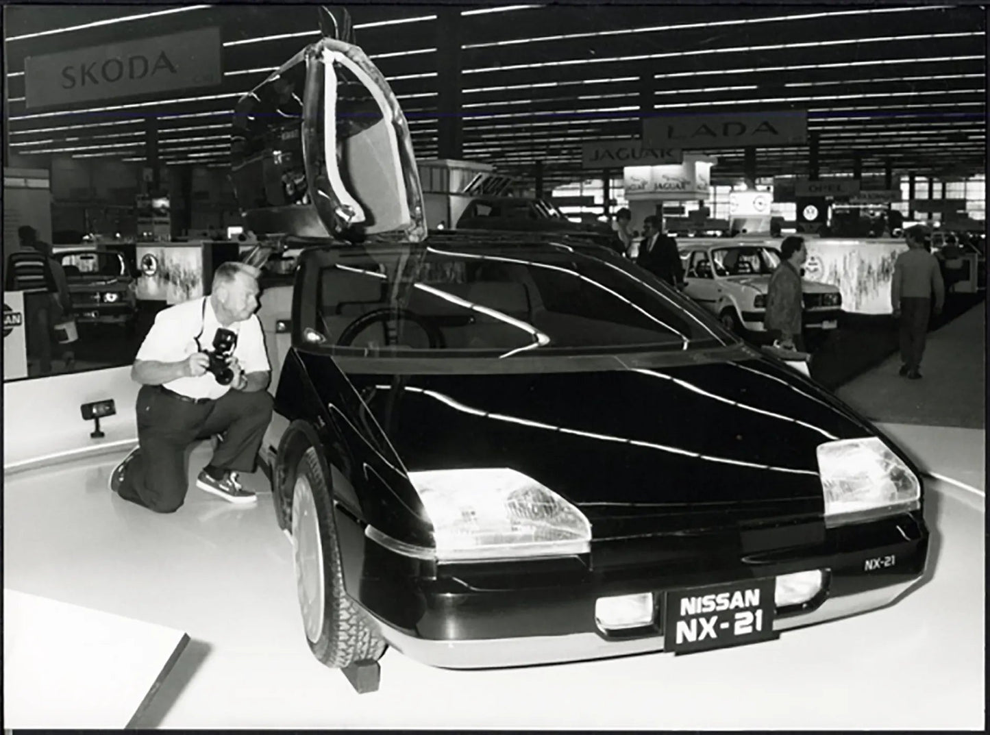Nissan NX 21 Salone Auto Parigi 1984 Ft 37168 - Stampa 24x18 cm - Farabola Stampa ai sali d'argento
