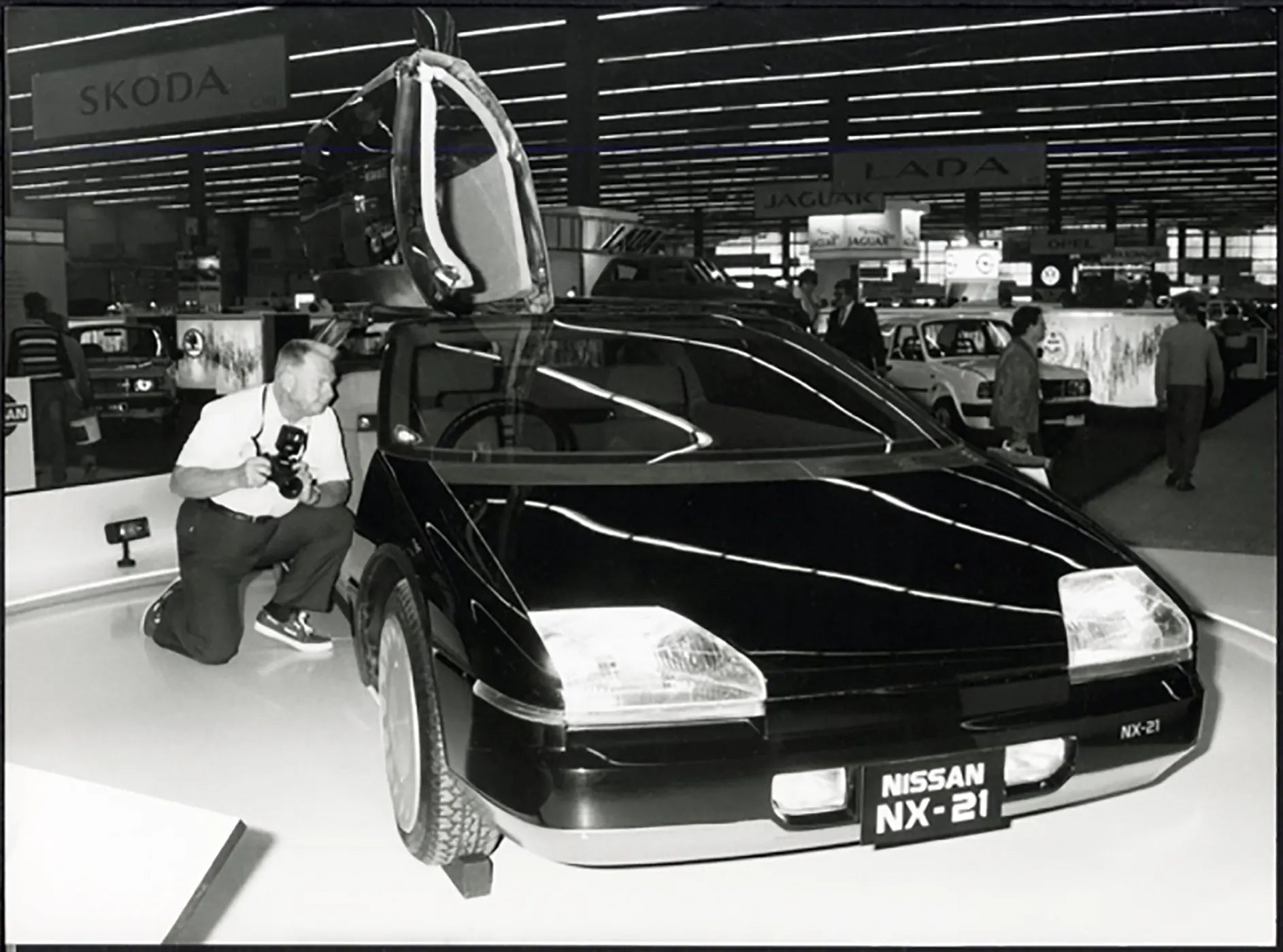 Nissan NX 21 Salone Auto Parigi 1984 Ft 37168 - Stampa 24x18 cm - Farabola Stampa ai sali d'argento