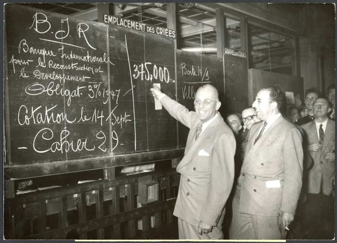 Nuova obbligazione Borsa di Parigi 1950 Ft 3255 - Stampa 18x13 cm - Farabola Stampa ai sali d'argento