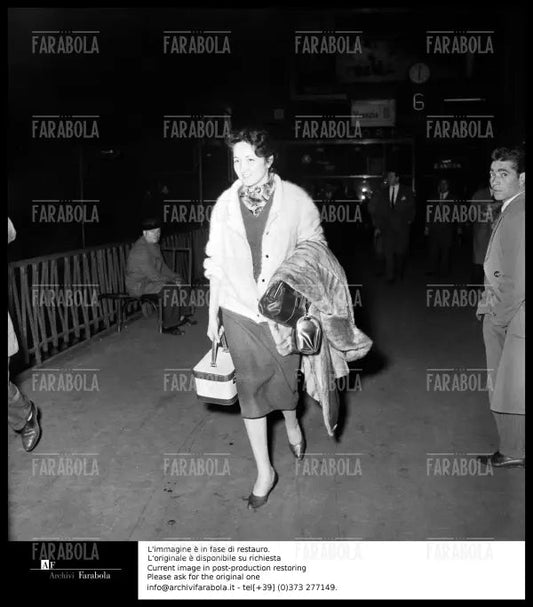Omicidio Montesi, Annamaria Moneta Caglio, testimone, 1957 - Farabola Immagine digitale