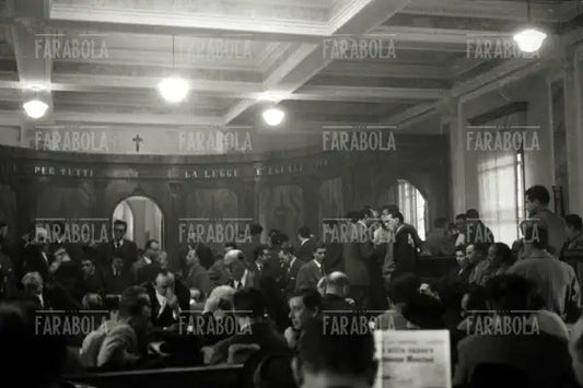 Omicidio Montesi, l'aula del Tribunale, 1957 - Farabola Immagine digitale
