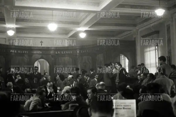 Omicidio Montesi, l'aula del Tribunale, 1957 - Farabola Immagine digitale