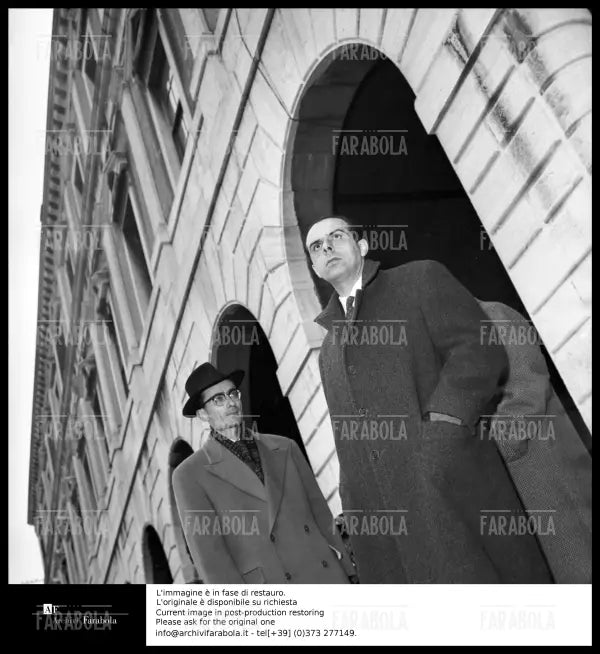 Omicidio Montesi, l'avvocato De Luca e Piero Piccioni, 1957 - Farabola Immagine digitale