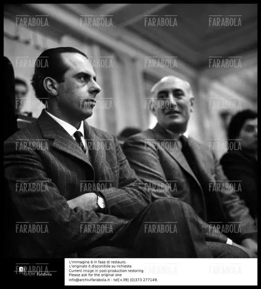Omicidio Montesi, Piero Piccioni e il marchese Ugo Montagna, 1957 - Farabola Immagine digitale