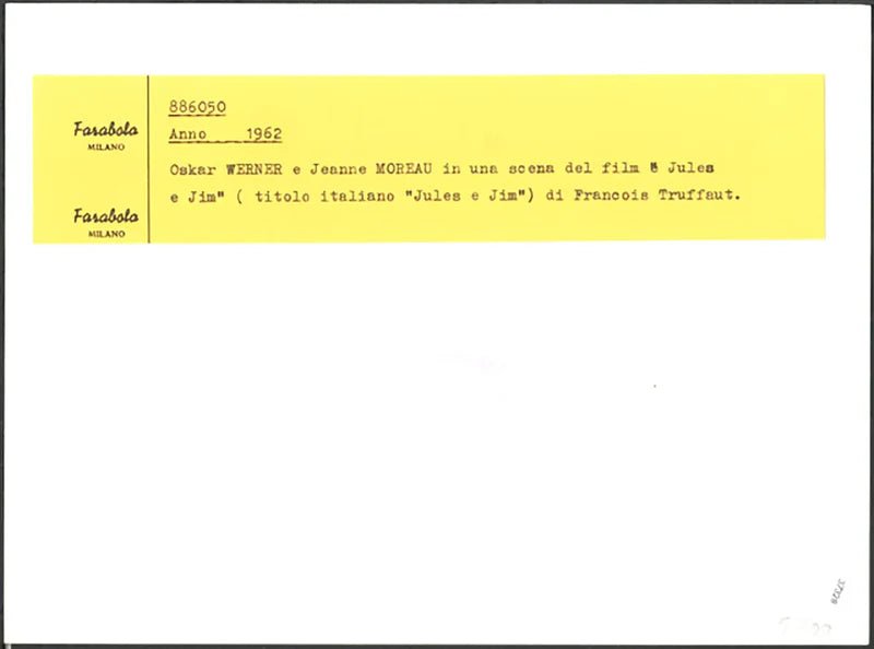Oskar Wener Jeanne Moreau Jules e Jim Ft 37328 - Stampa 24x18 cm - Farabola Stampa ai sali d'argento
