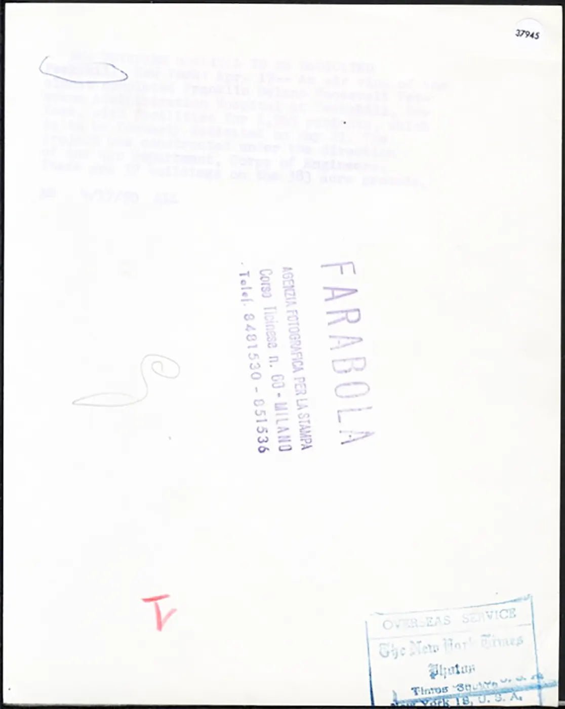 Ospedale per Veterani Roosevelt a Peekskill 1950 Ft 37945 - Stampa 20x15 cm - Farabola Stampa ai sali d'argento