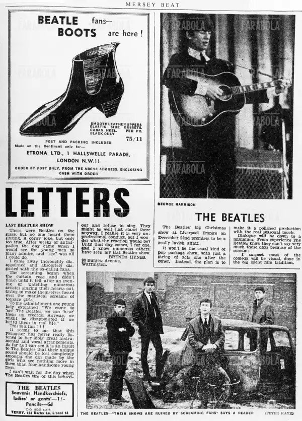 Pagina della rivista Mersey Beat dedicata ai Beatles, 1962 - Farabola Immagine digitale