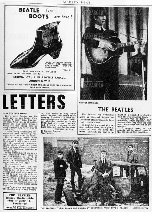 Pagina della rivista Mersey Beat dedicata ai Beatles, 1962 - Farabola Immagine digitale
