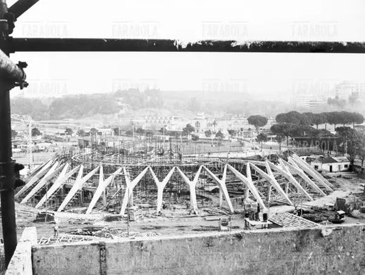 Palazzetto dello Sport in costruzione, Roma, 1956 - Farabola Immagine digitale