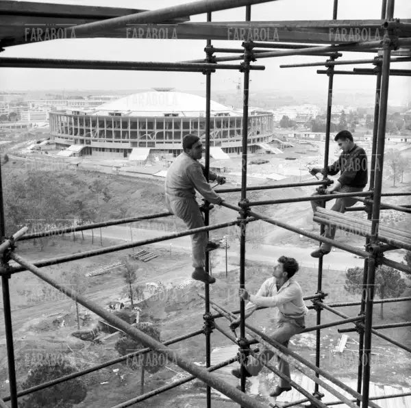 Palazzetto dello Sport in costruzione, Roma, 1959 - Farabola Immagine digitale