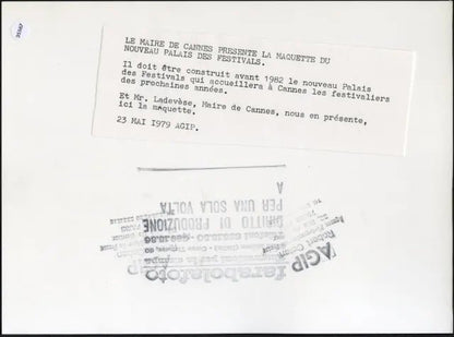 Palazzo del Cinema Progetto 1979 Ft 35567 - Stampa 24x18 cm - Farabola Stampa ai sali d'argento (anni 90)