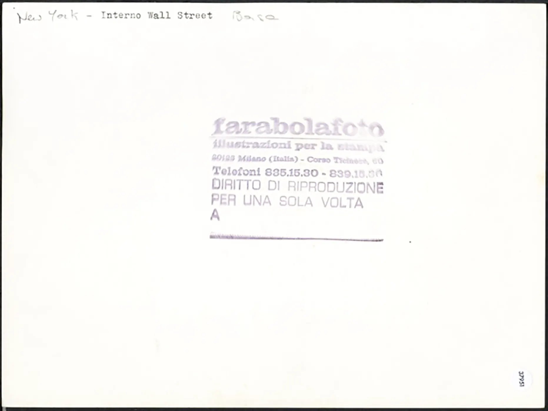 Palazzo della Borsa a New York anni 90 Ft 37951 - Stampa 24x18 cm - Farabola Stampa ai sali d'argento