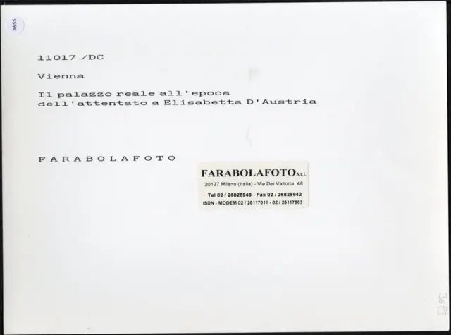 Palazzo reale a Vienna ai a fine 800 Ft 3655 - Stampa 24x18 cm - Farabola Stampa ai sali d'argento (anni 90)