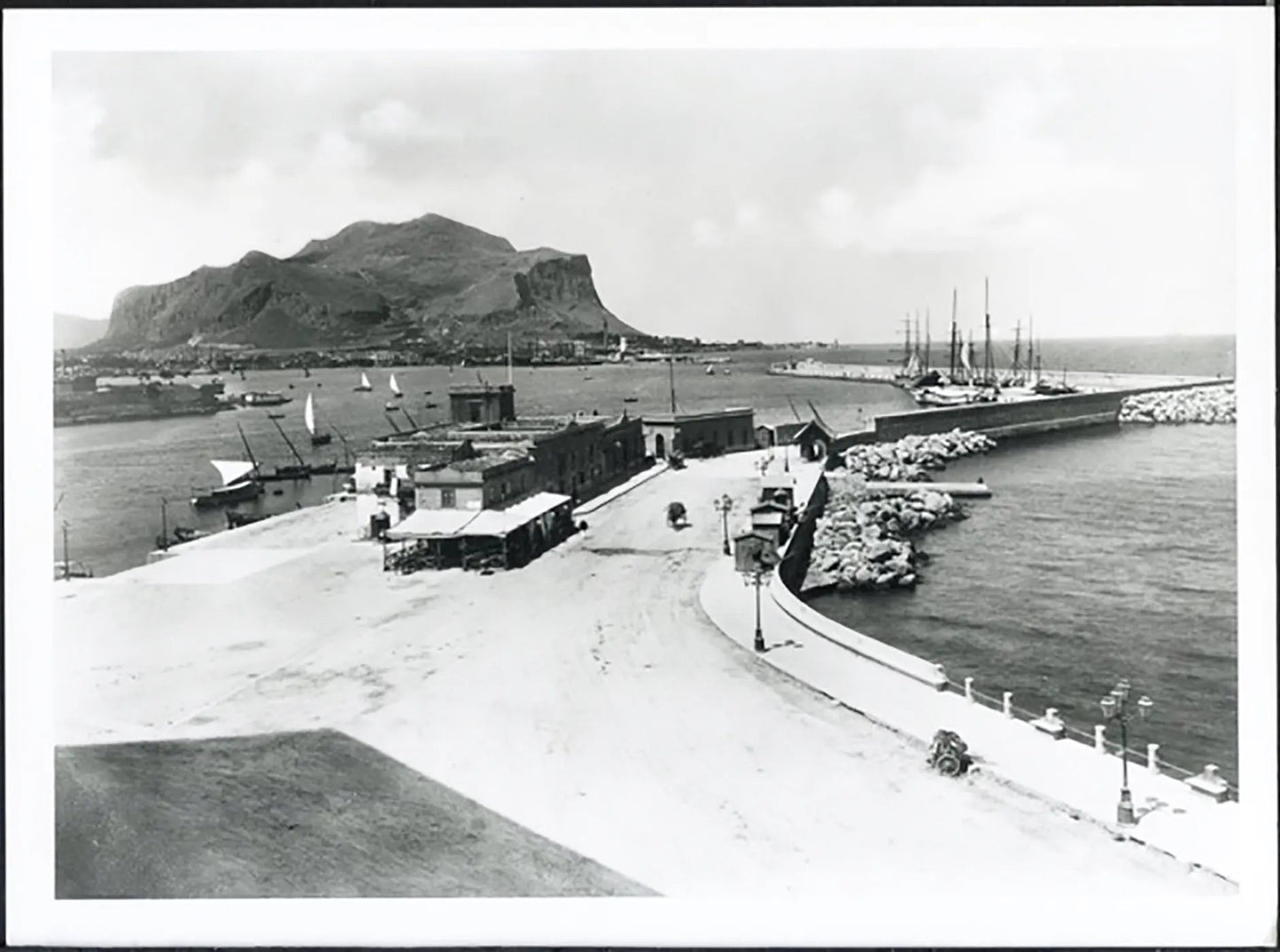 Panorama dal porto Palermo anni 20 Ft 37755 - Stampa 24x18 cm - Farabola Stampa ai sali d'argento (anni 90)