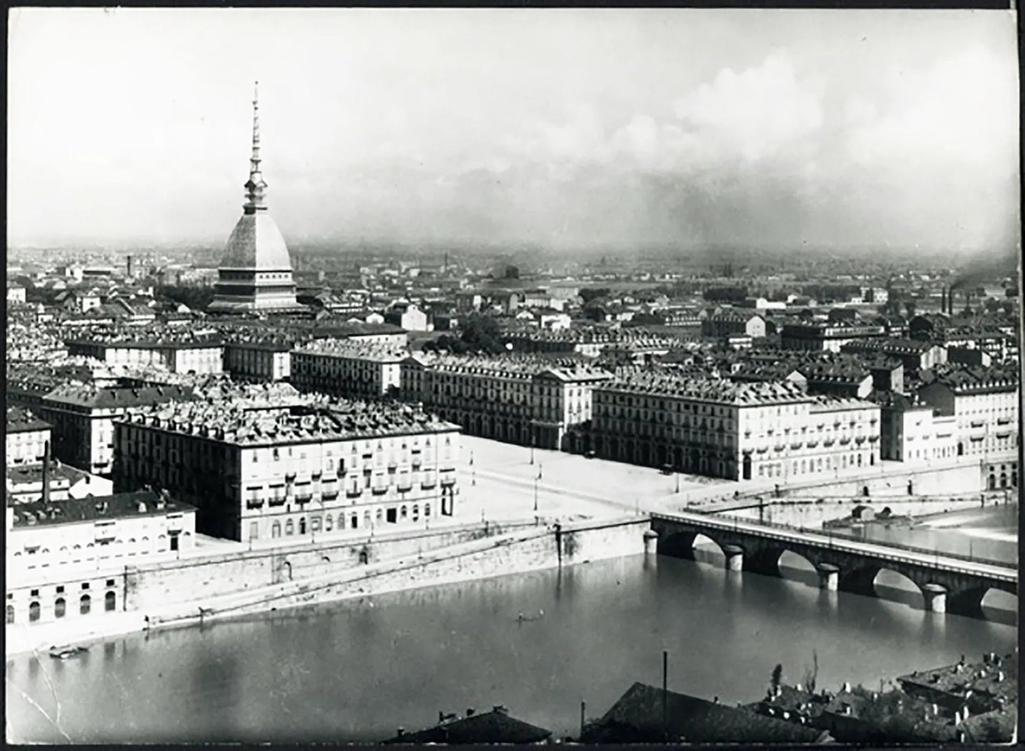 Panoramica di Torino primi 900 Ft 37745 - Stampa 24x18 cm - Farabola Stampa ai sali d'argento (anni 90)
