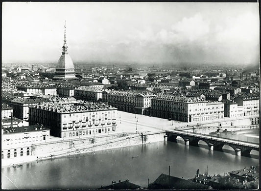 Panoramica di Torino primi 900 Ft 37745 - Stampa 24x18 cm - Farabola Stampa ai sali d'argento (anni 90)