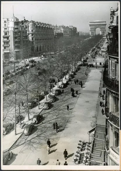 Parigi Champs - Elysees 1949 Ft 3256 - Stampa 18x13 cm - Farabola Stampa ai sali d'argento