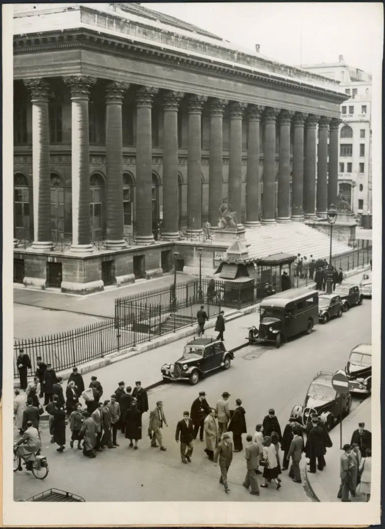 Parigi Polizia alla Borsa 1949 Ft 3247 - Stampa 18x13 cm - Farabola Stampa ai sali d'argento