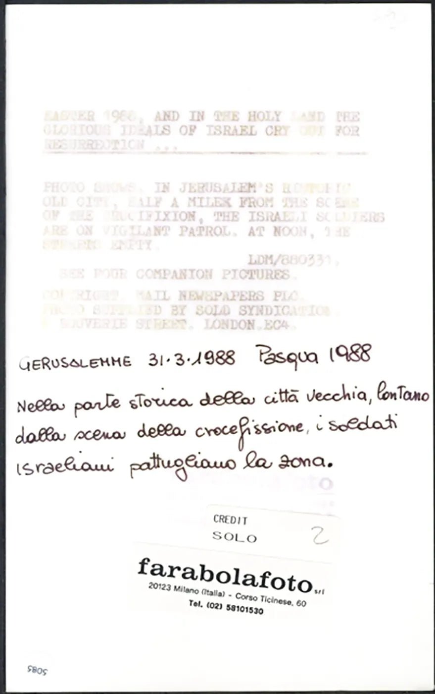 Pasqua a Gerusalemme 1988 Ft 5085 - Stampa 13x20 cm - Farabola Stampa ai sali d'argento